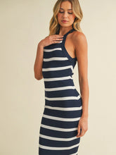 Cargar imagen en el visor de la galería, COLORBLOCK STRIPES BODYCON MAXI DRESS
