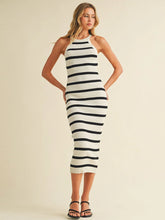 Cargar imagen en el visor de la galería, COLORBLOCK STRIPES BODYCON MAXI DRESS