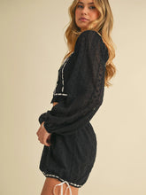 Cargar imagen en el visor de la galería, CROP TOP &amp;  SHORTS EYELET LACE UP  SET