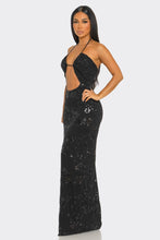 Cargar imagen en el visor de la galería, THE BLACK SEQUIN DRESS