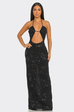 Cargar imagen en el visor de la galería, THE BLACK SEQUIN DRESS