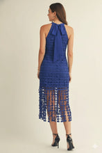 Load image into Gallery viewer, THE ELECTRIC BLUE FRINGE DRESS