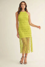Load image into Gallery viewer, THE ACID LEMON FRINGE DRESS