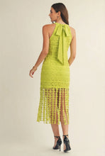 Load image into Gallery viewer, THE ACID LEMON FRINGE DRESS