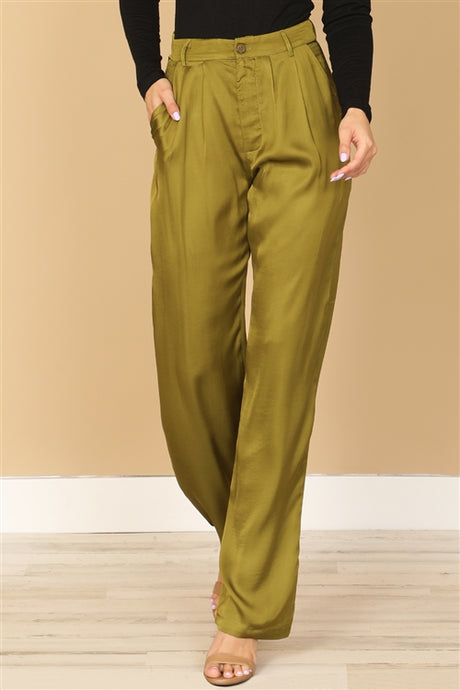THE GREEN SATIN PANTS ULTIMA PIEZA M