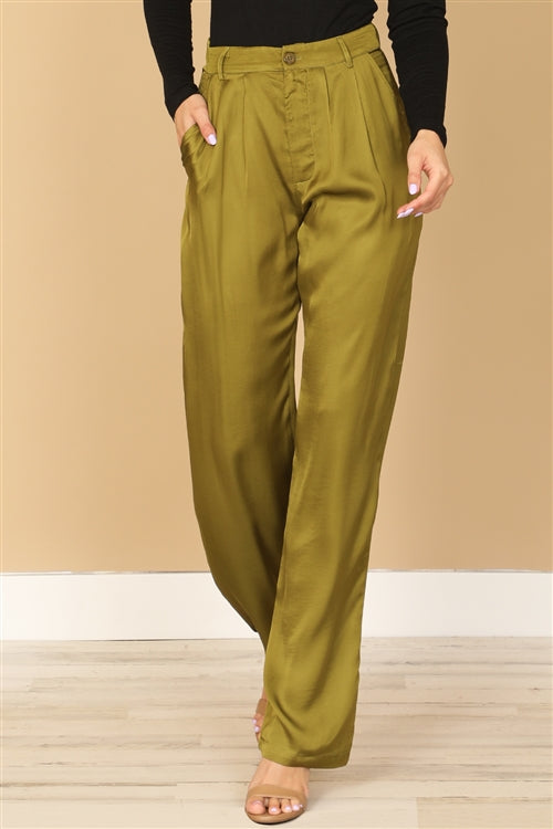 THE GREEN SATIN PANTS