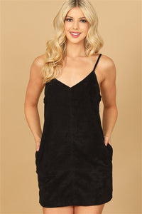 THE BLACK SUEDE POCKET DRESS