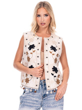 Cargar imagen en el visor de la galería, EMBROIDERY FLORAL VEST