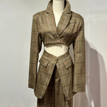 Cargar imagen en el visor de la galería, THE PLAID OPEN SUIT SET