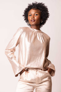 THE GOLD SEQUINS BLOUSE ULTIMA PIEZA S