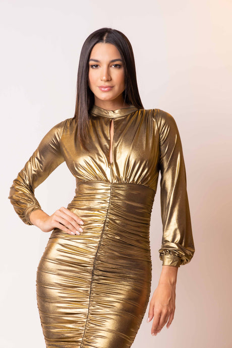 THE GOLD  SHIMMER DRESS