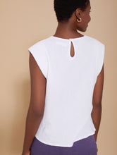 Cargar imagen en el visor de la galería, Camiseta bimateria bambula algodón hombreras con bordado