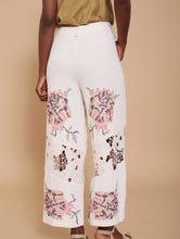 Cargar imagen en el visor de la galería, Pantalón bimateria con encaje y bordado