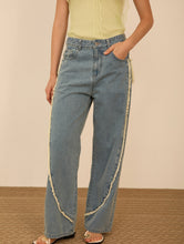 Cargar imagen en el visor de la galería, Pantalón denim desflecado - MEISSIE BCN