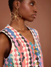 Cargar imagen en el visor de la galería, Chaleco denim estampado multicolor