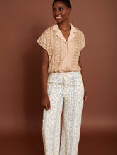 Cargar imagen en el visor de la galería, Pantalón slouchy denim lavado rib contraste