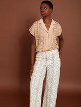 Cargar imagen en el visor de la galería, Pantalón slouchy denim lavado rib contraste