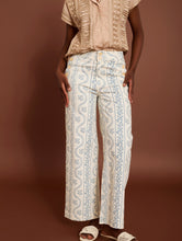 Cargar imagen en el visor de la galería, Pantalón slouchy denim lavado rib contraste