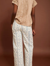 Cargar imagen en el visor de la galería, Pantalón slouchy denim lavado rib contraste