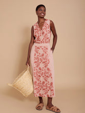 Cargar imagen en el visor de la galería, Falda midi con bordado floral