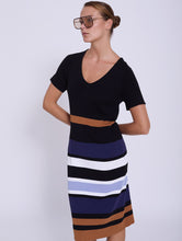 Cargar imagen en el visor de la galería, Vestido punto manga corta color block SKATIE BCN