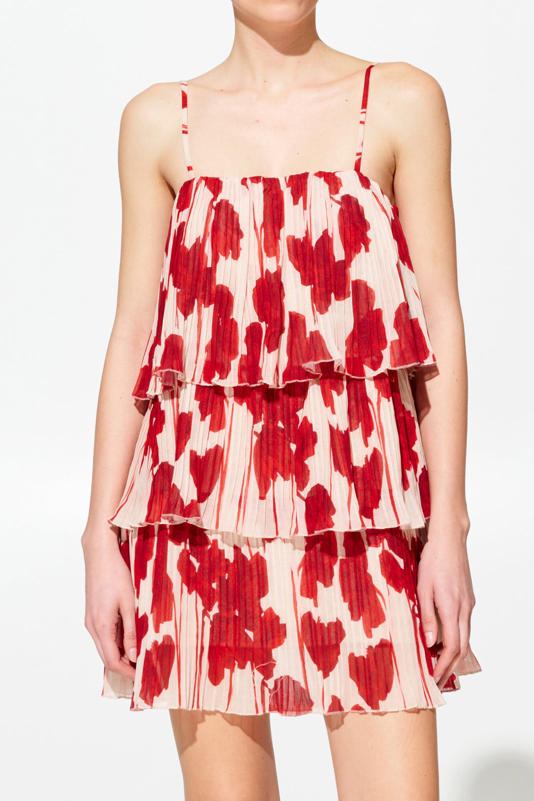 THE PLEATED PRINTED DRESS