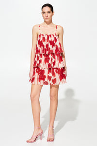 THE PLEATED PRINTED DRESS