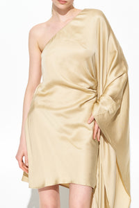 THE ONE SHOULDER SATIN GOWN