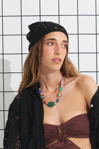 BANDANA CROCHET CALADA NEGRA  SYMPHORINE