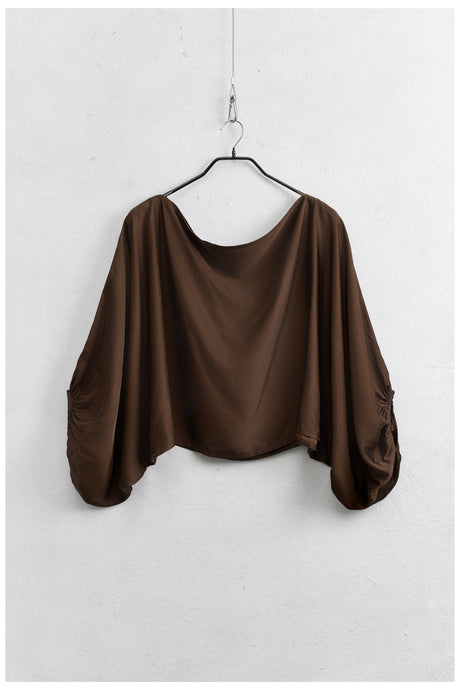 THE MOCHA SATIN SHIRT