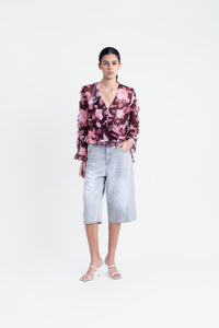 BLUSA ESTAMPADA VOLANTES