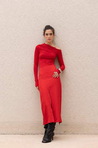 FALDA MIDI CON ABERTURAS