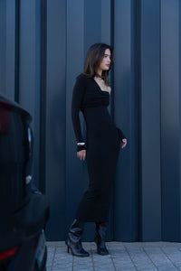 VESTIDO ASIMETRICO ULTIMA PIEZA L