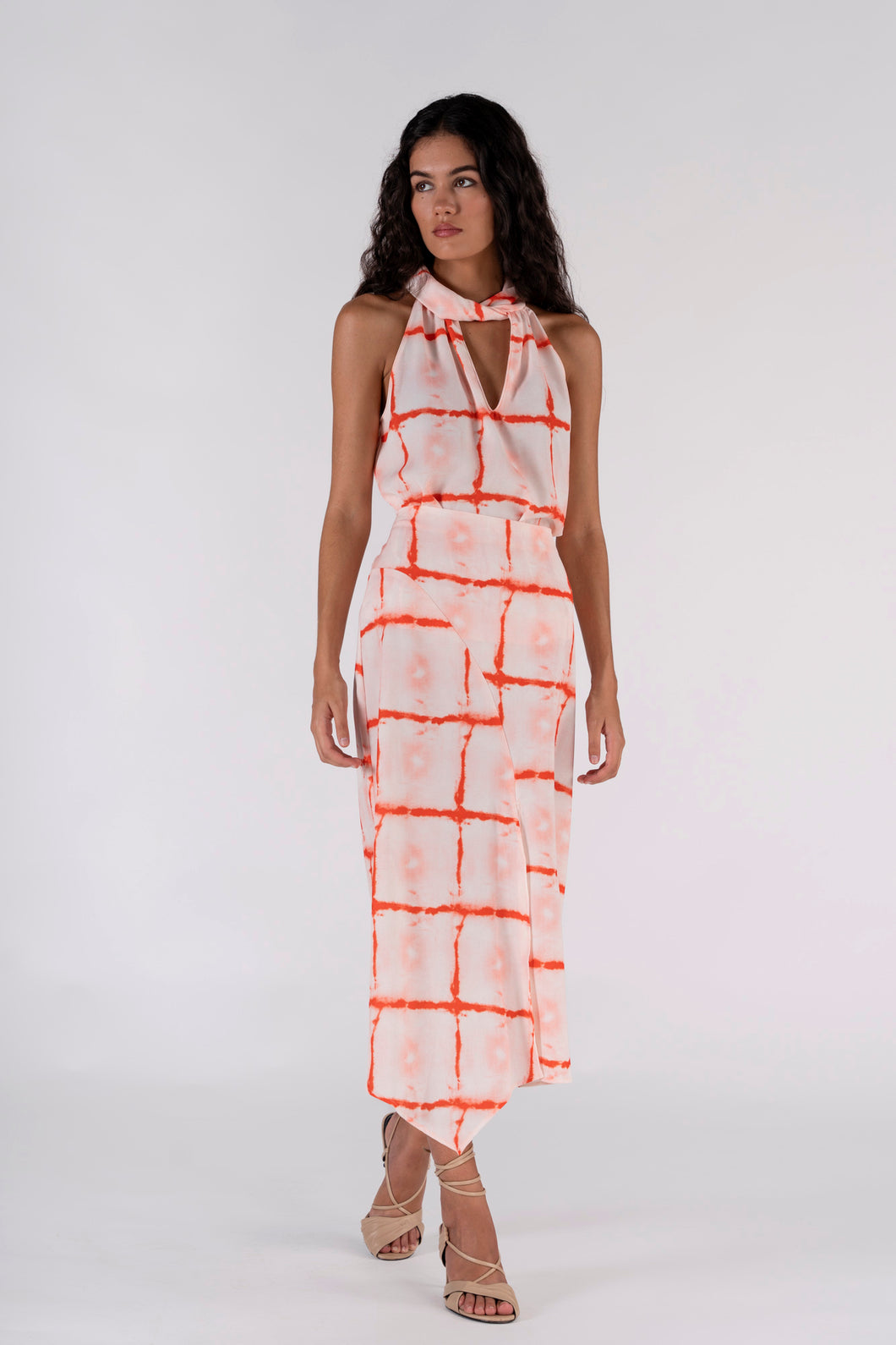 FALDA MIDI ESTAMPADA