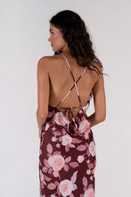 Cargar imagen en el visor de la galería, VESTIDO SATINADO ESTAMPADO