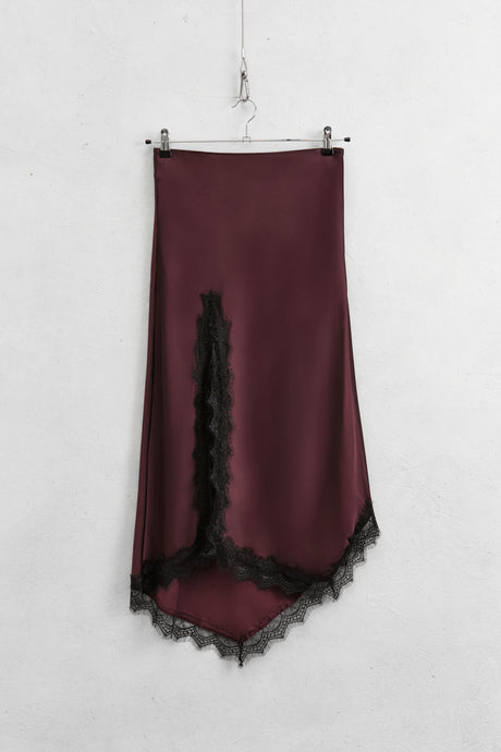 BURGUNDY LACE SKIRT