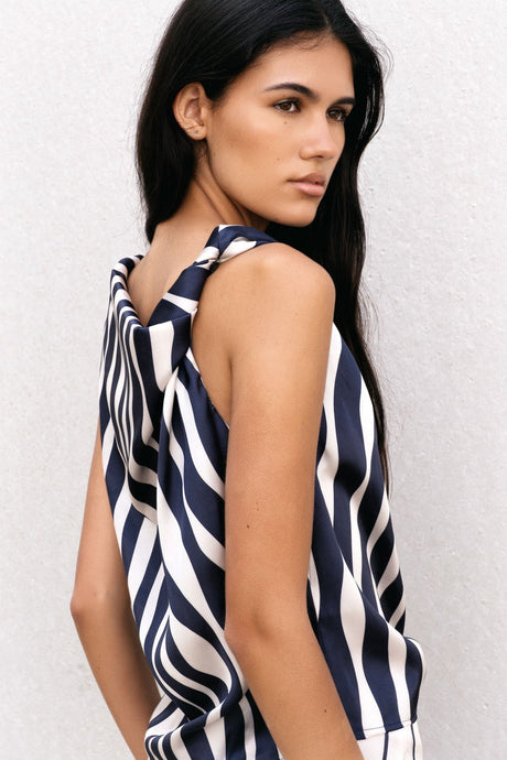 TOP ASIMÉTRICO RAYAS