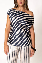 Load image into Gallery viewer, TOP ASIMÉTRICO RAYAS