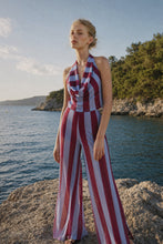 Cargar imagen en el visor de la galería, THE BORDEAUX STRIPE PANTS