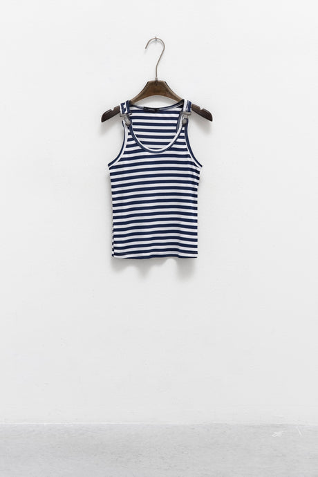 THE BUCKLE TOP NAVY