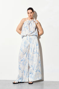 THE HALTER  PRINTED TOP