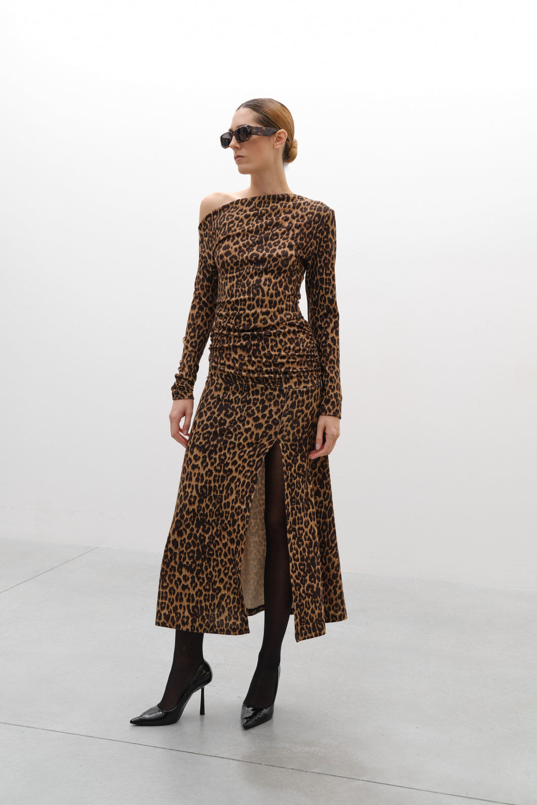 TOP ASIMETRICO ANIMAL PRINT