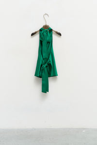 THE HALTER GREEN TOP