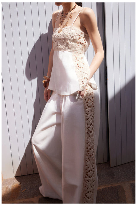 THE CROCHET LINEN PANTS
