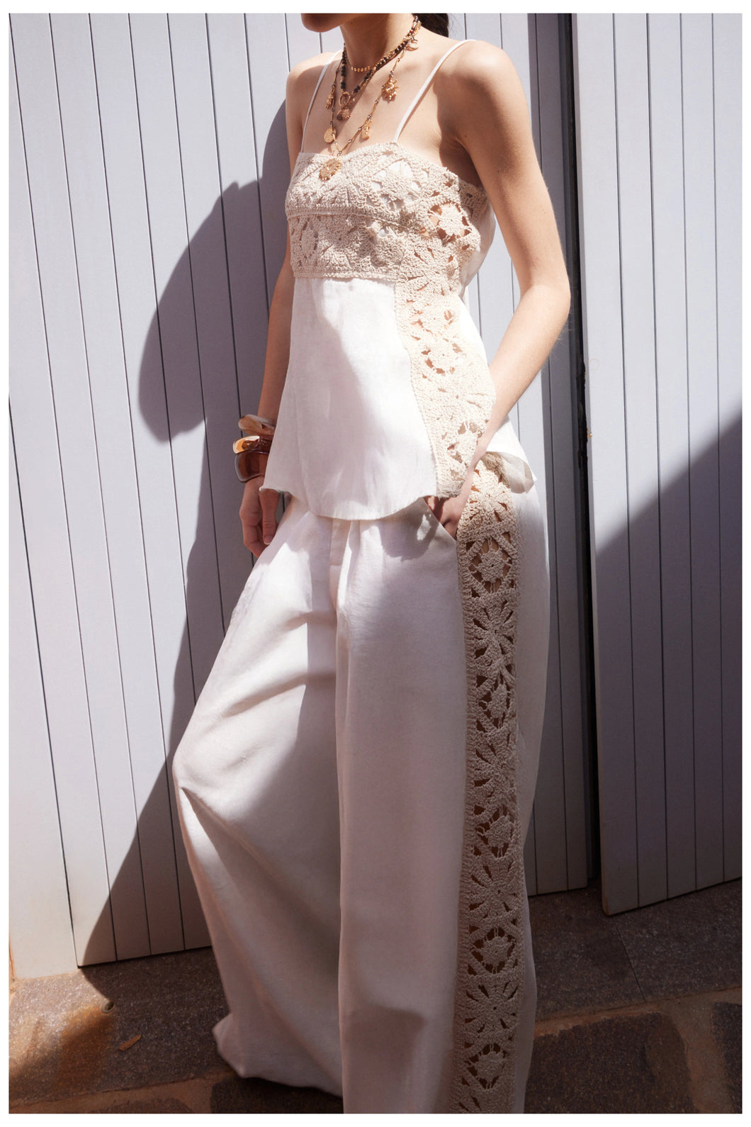 THE CROCHET LINEN PANTS
