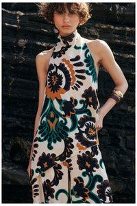 THE PRINTED HALTER TOP