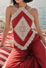 Cargar imagen en el visor de la galería, THE LINEN CROCHET TOP