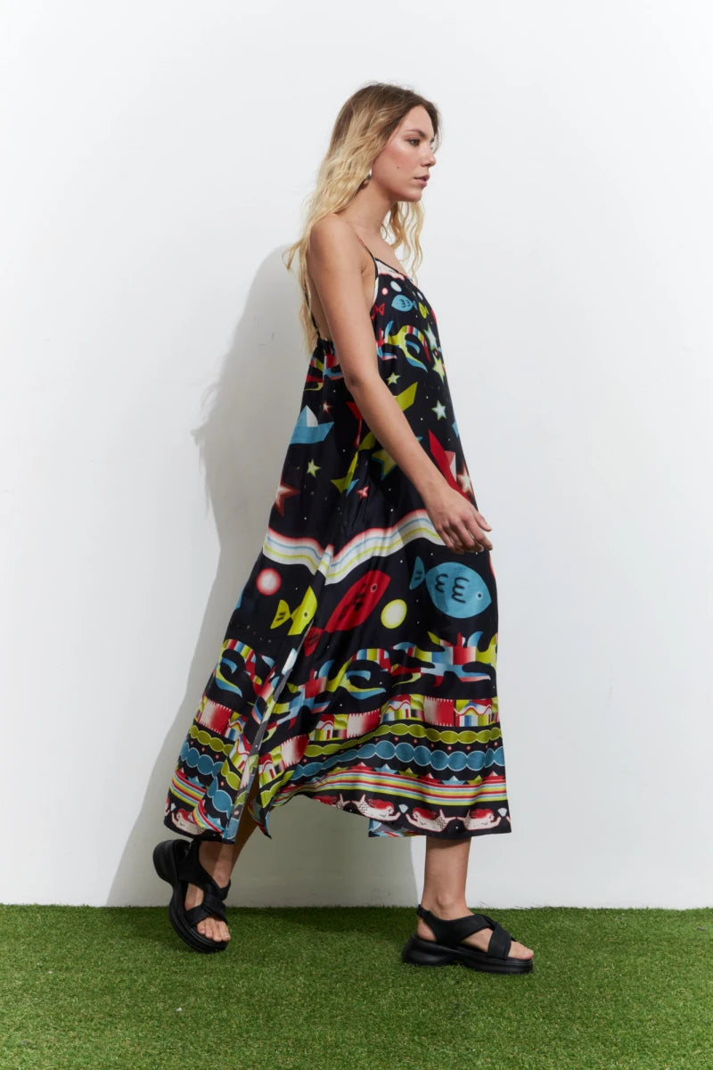 VESTIDO MIDI SIRENA  SYMPHORINE