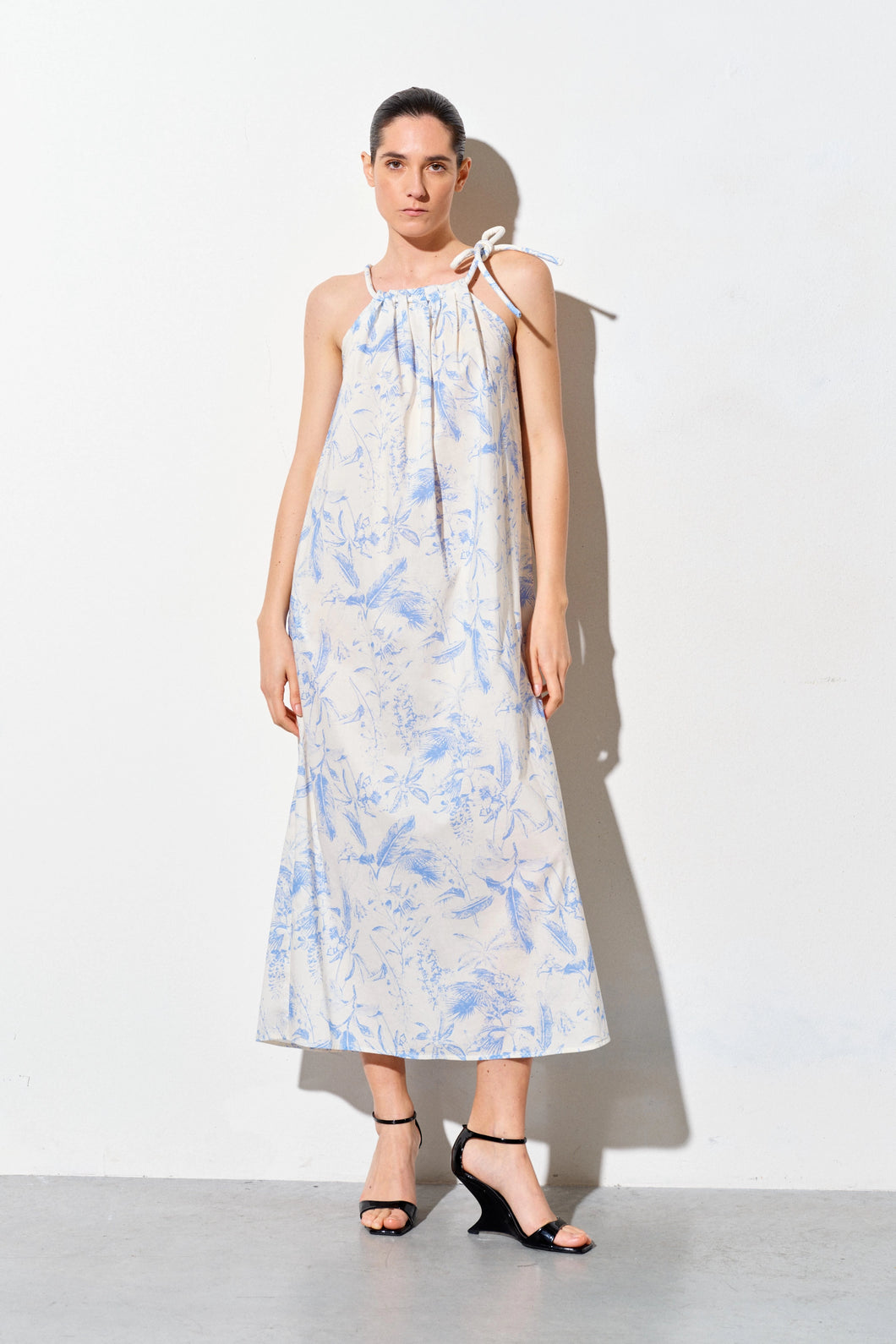 THE HALTER RINTED DRESS
