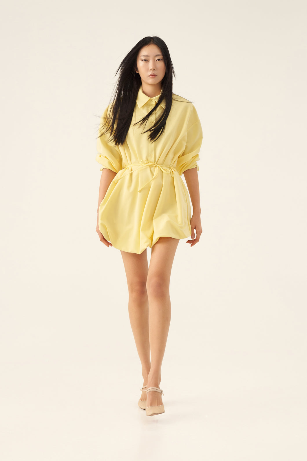 THE YELLOW BUBBLE SHIRT DRESS